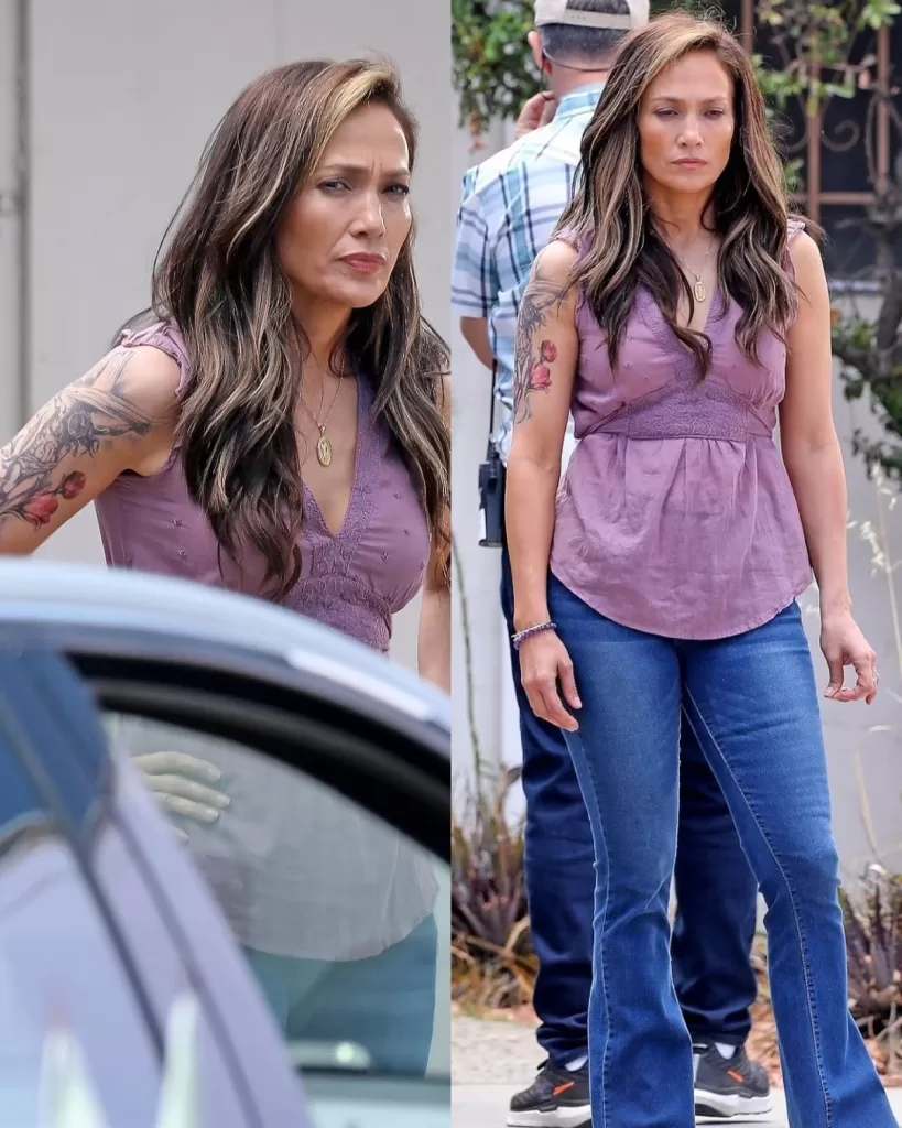 First look: Jennifer Lopez appears listless, looking tired with arm tattoos