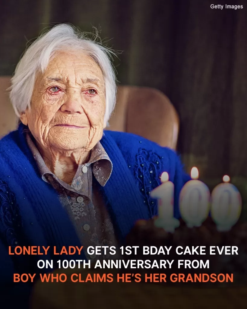 LONELY LADY GETS 1ST BDAY CAKE EVER ON 100TH ANNIVERSARY FROM BOY WHO CLAIMS HE’S HER GRANDSON – STORY OF THE DAY