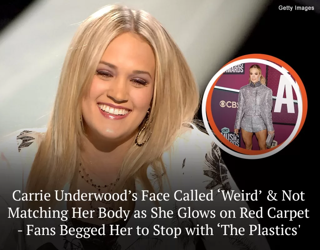 “WHAT DID SHE DO TO HER FACE?” CARRIE IS SAID TO BE “PUSHING THAT CHRISTIAN LIFESTYLE TO ITS LIMITS” AFTER PHOTOS OF HER MOST RECENT PUBLIC APPEARANCE.