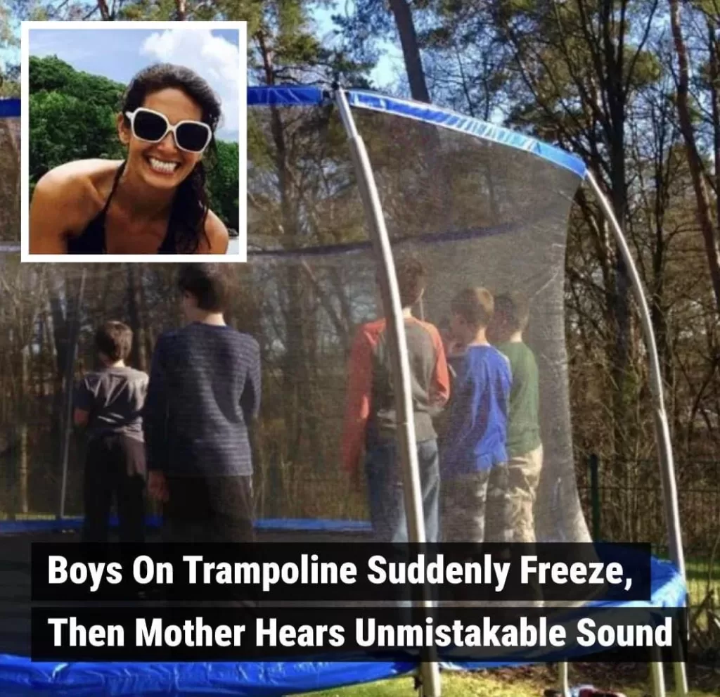 Boys On Trampoline Suddenly Freeze, Then Mother Hears Unmistakable Sound And Realizes Why