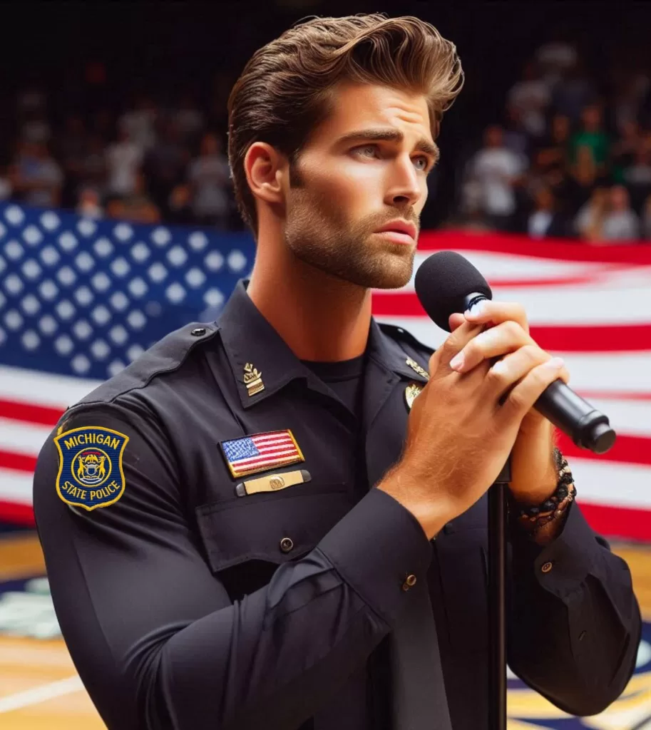 Police Officer Becomes Viral Sensation with an Incredible National Anthem Performance.