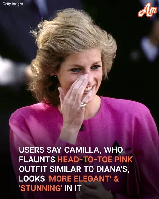 Queen Camilla Stuns in Head-to-Toe Pink Attire Just like Princess Diana Did: Fans Split over Who Wore It Better