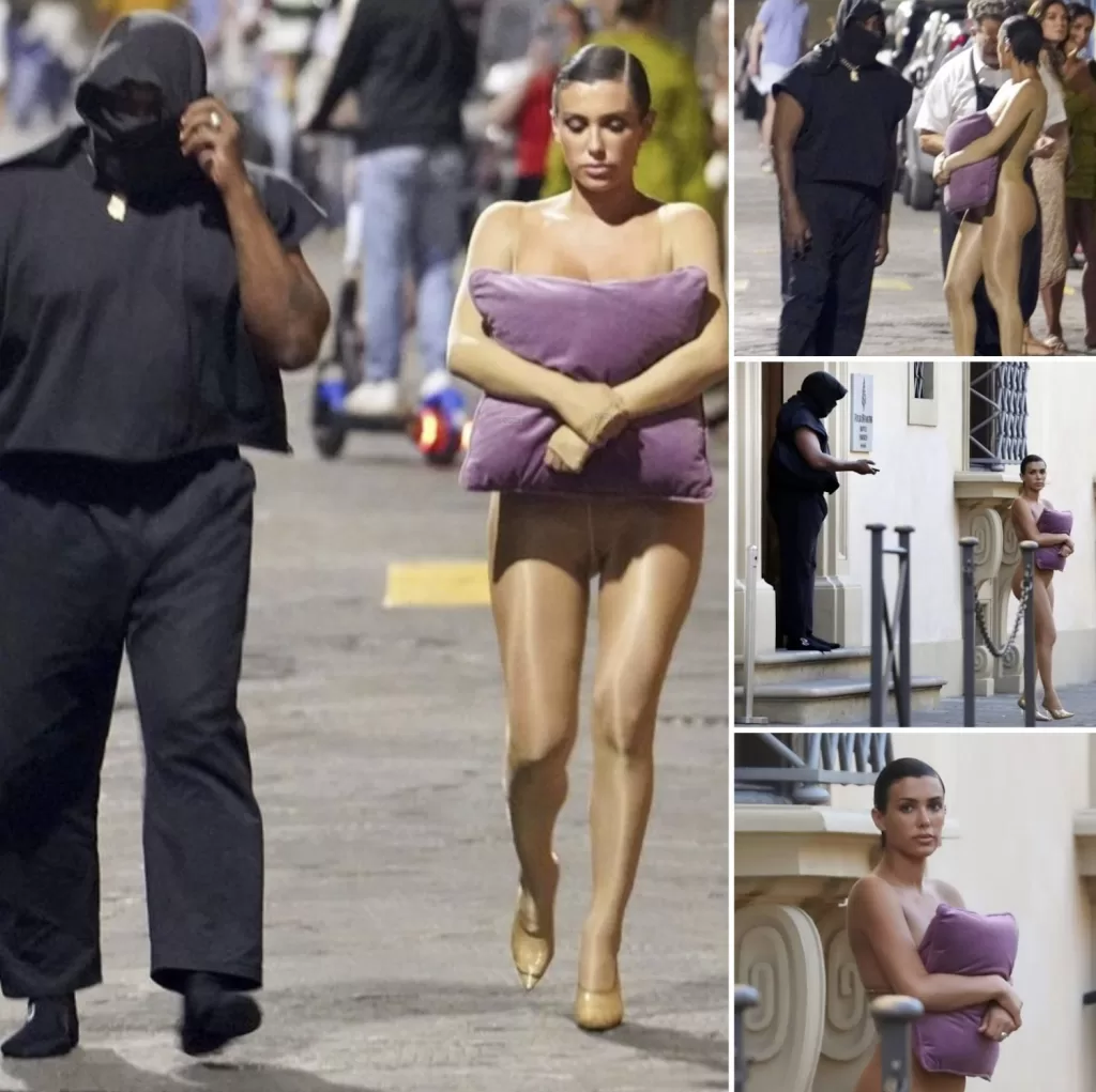 POOR BIANCA CENSORI WAS TAKEN TO DISNEYLAND BY KANYE WEST BUT SHE WASN’T ALLOWED TO WEAR SHOES ‘MAYBE SHE IS CINDERELLA WAITING FOR HER PRINCE TO WEAR HER GLASS HIGH HEELS’