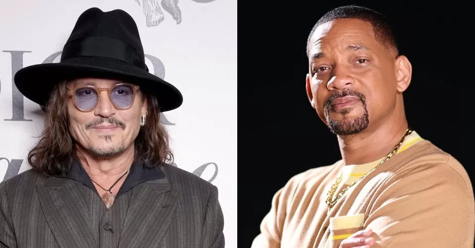 Will Smith & Johnny Depp Hang Out Ahead of Performances During Andrea Bocelli Concert