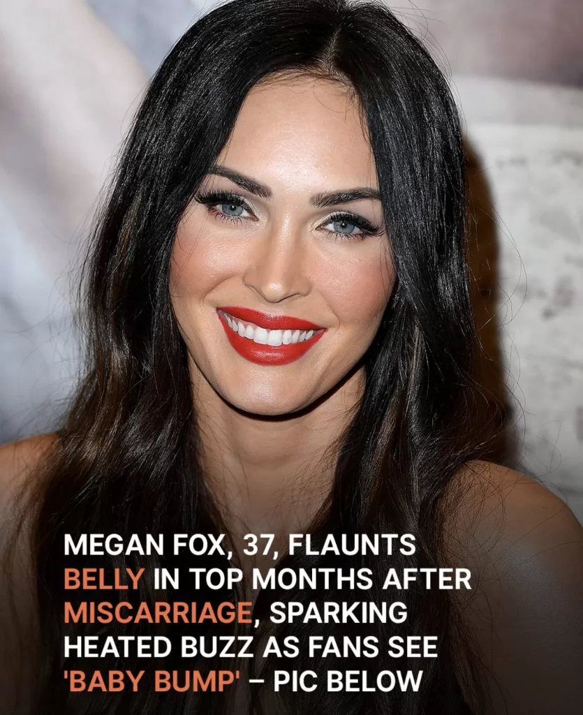 ‘BABY BUMP’: MEGAN FOX, 37, SPARKS FAN DEBATE WITH A SHIRTLESS PIC FIVE MONTHS AFTER REVEALING MISCARRIAGE