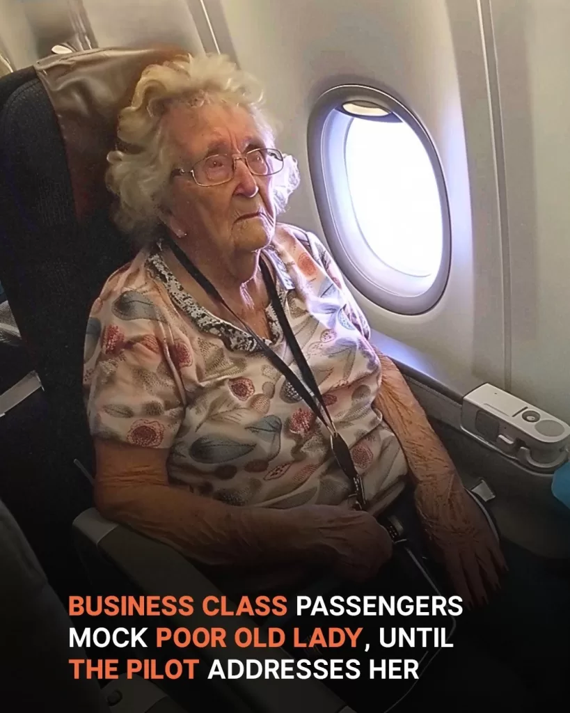 Business Class Passengers Mock Poor Old Lady, at the End of the Flight Pilot Addresses Her – Story of the Day