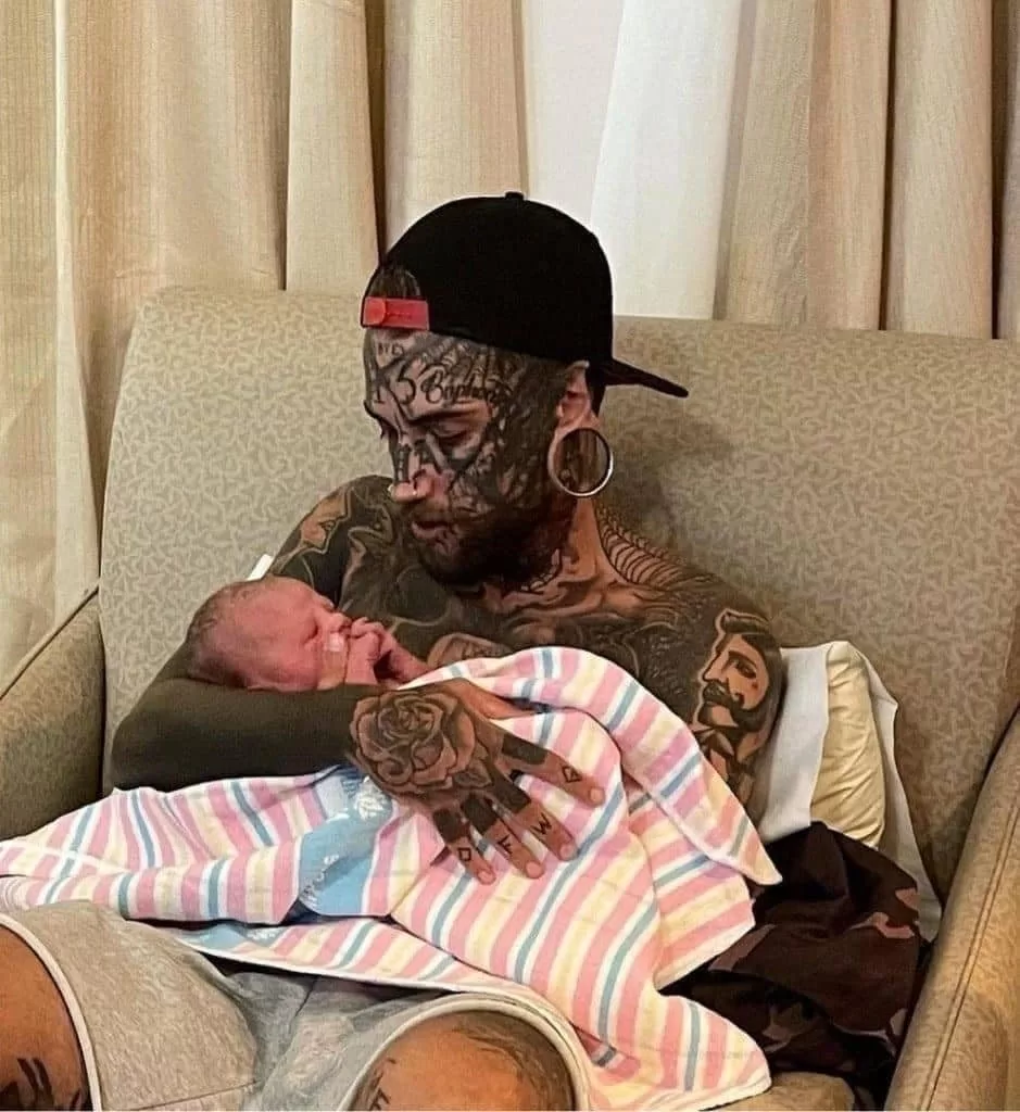 Father with 200 tattoos went through a remarkable transformation for his daughter