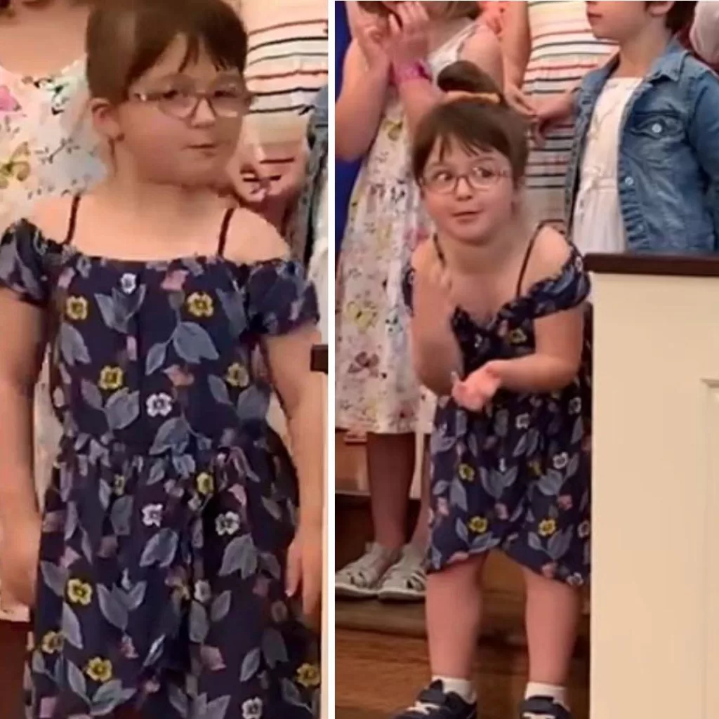 Little Girl Breaks Out Brilliant Dance Moves During a School Concert